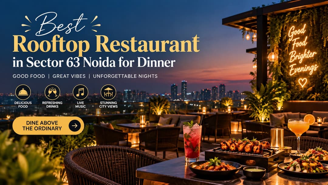 Best Rooftop Restaurant in Sector 63 Noida for Dinner